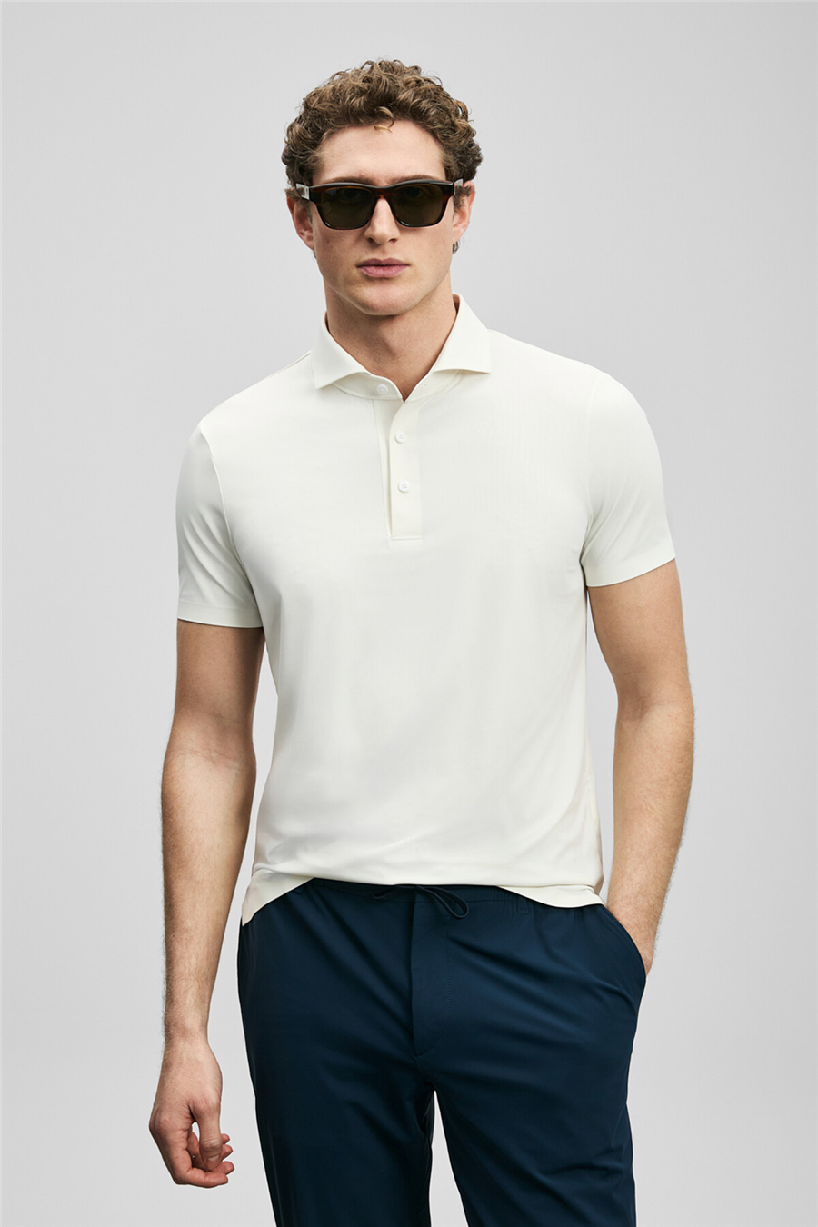 Lufian 111040240 Spencer Erkek Polo Tişört Beyaz