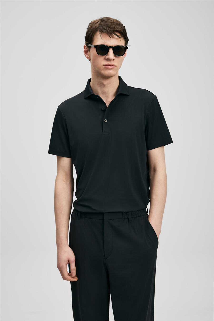 Lufian 111040240 Spencer Erkek Polo Tişört Siyah