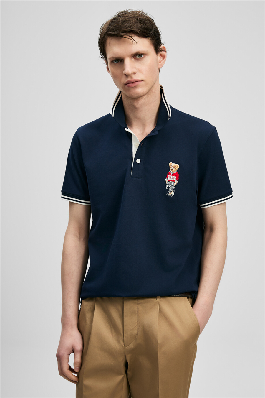 Lufian 111040245 Brady Erkek Polo Tişört Lacivert