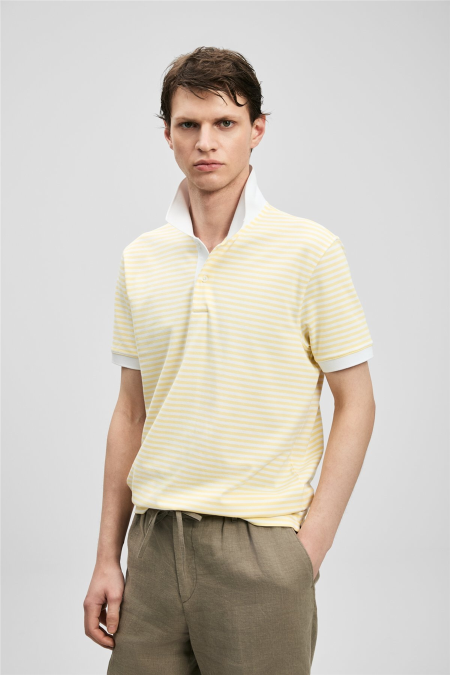 Lufian 111040248 Landon Erkek Polo Tişört Sarı