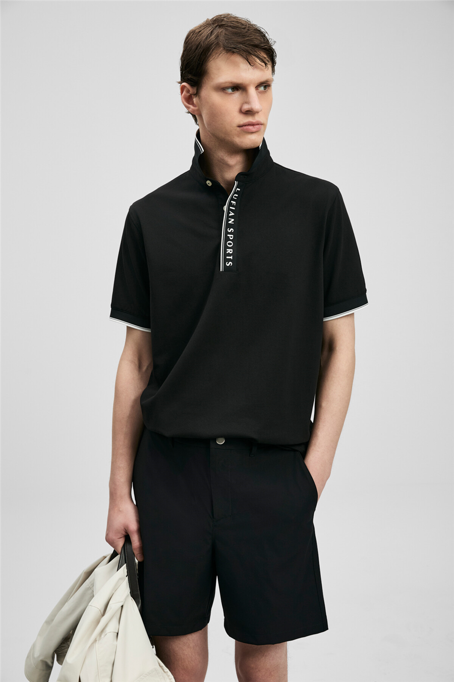 Lufian 111040252 Lord Erkek Polo Tişört Siyah