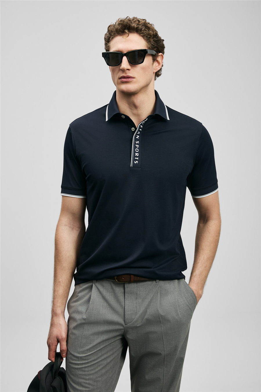 Lufian 111040252 Lord Erkek Polo Tişört Lacivert