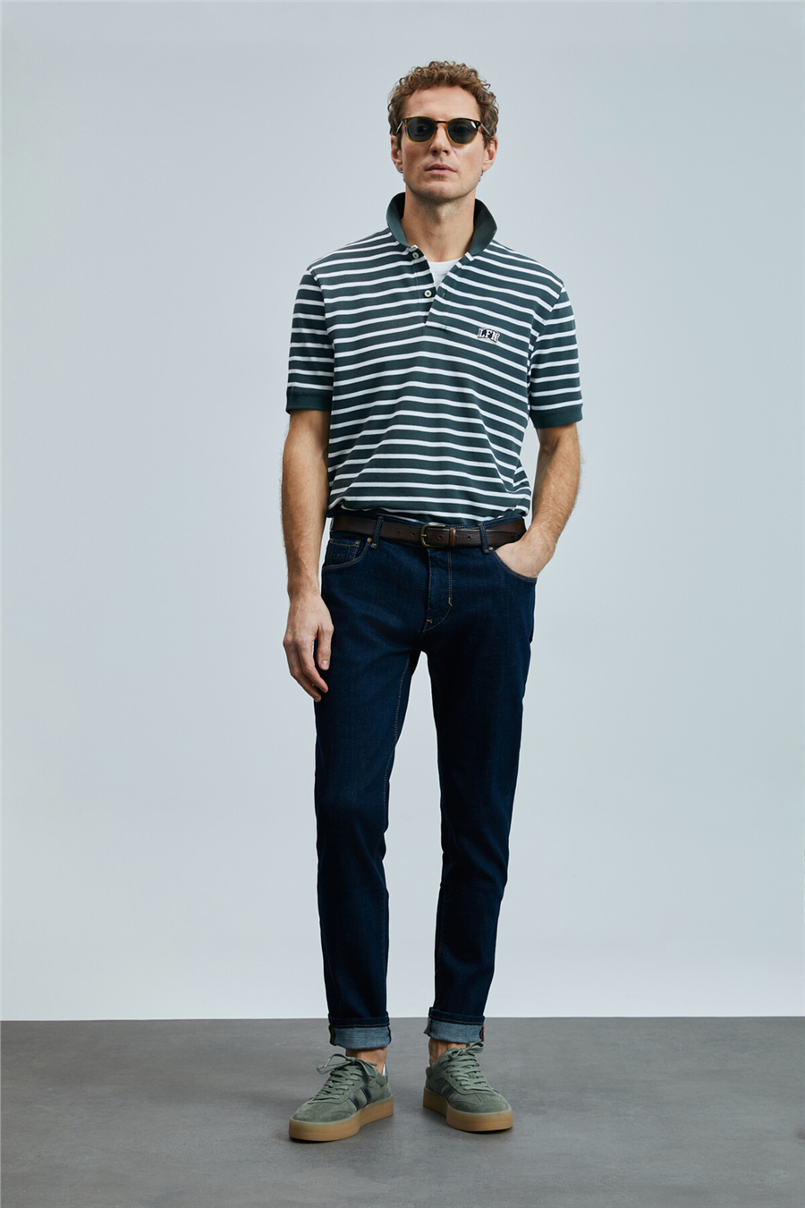 Lufian 111200186 Frencesco Erkek Denim Pantolon Mavi
