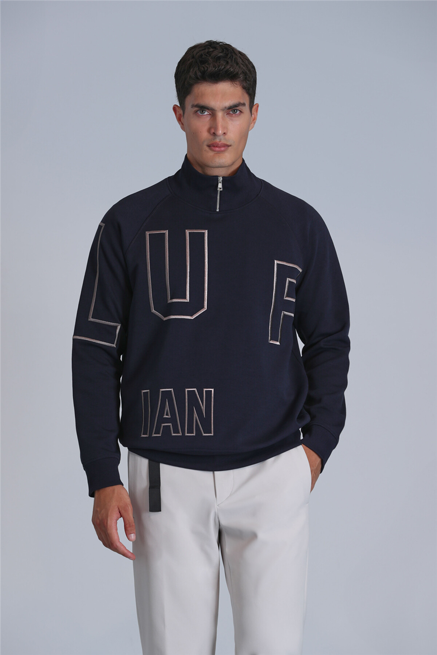 Lufian 112030131 Focus Erkek Sweatshirt Lacivert