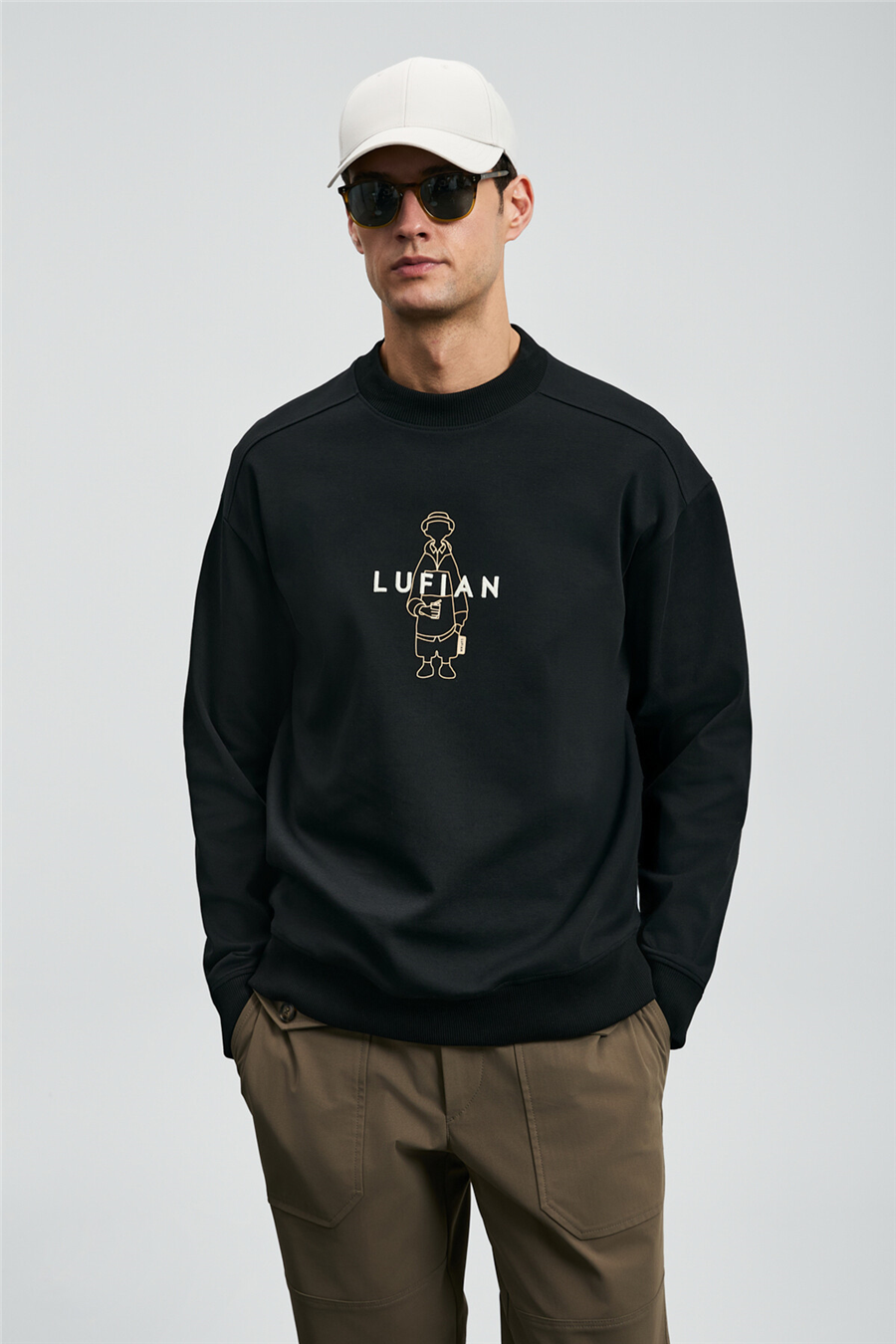 Lufian 112030175 Simba Erkek Sweatshirt Siyah