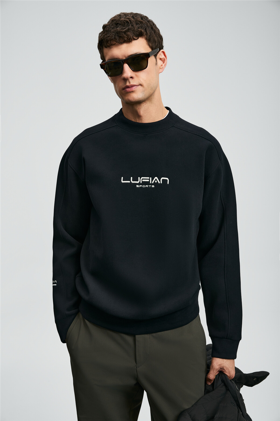 Lufian 112030182 Dark Erkek Sweatshirt Siyah