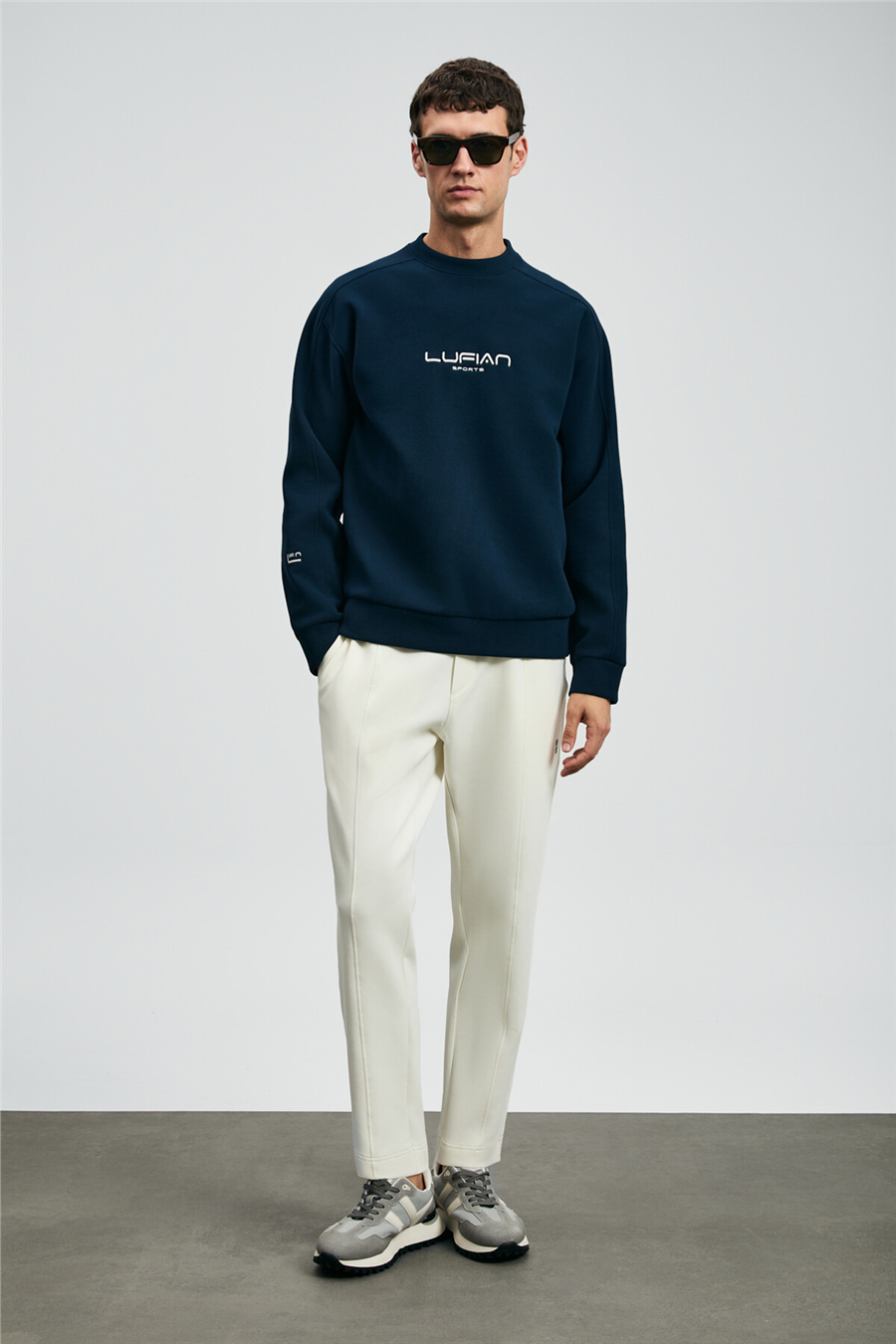 Lufian 112030182 Dark Erkek Sweatshirt Lacivert