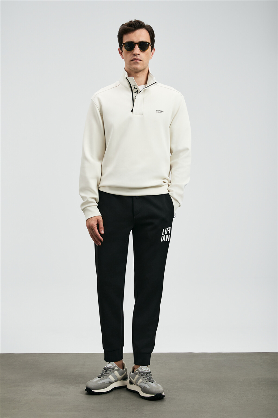 Lufian 112030185 Wonder Erkek Sweatshirt Ekru