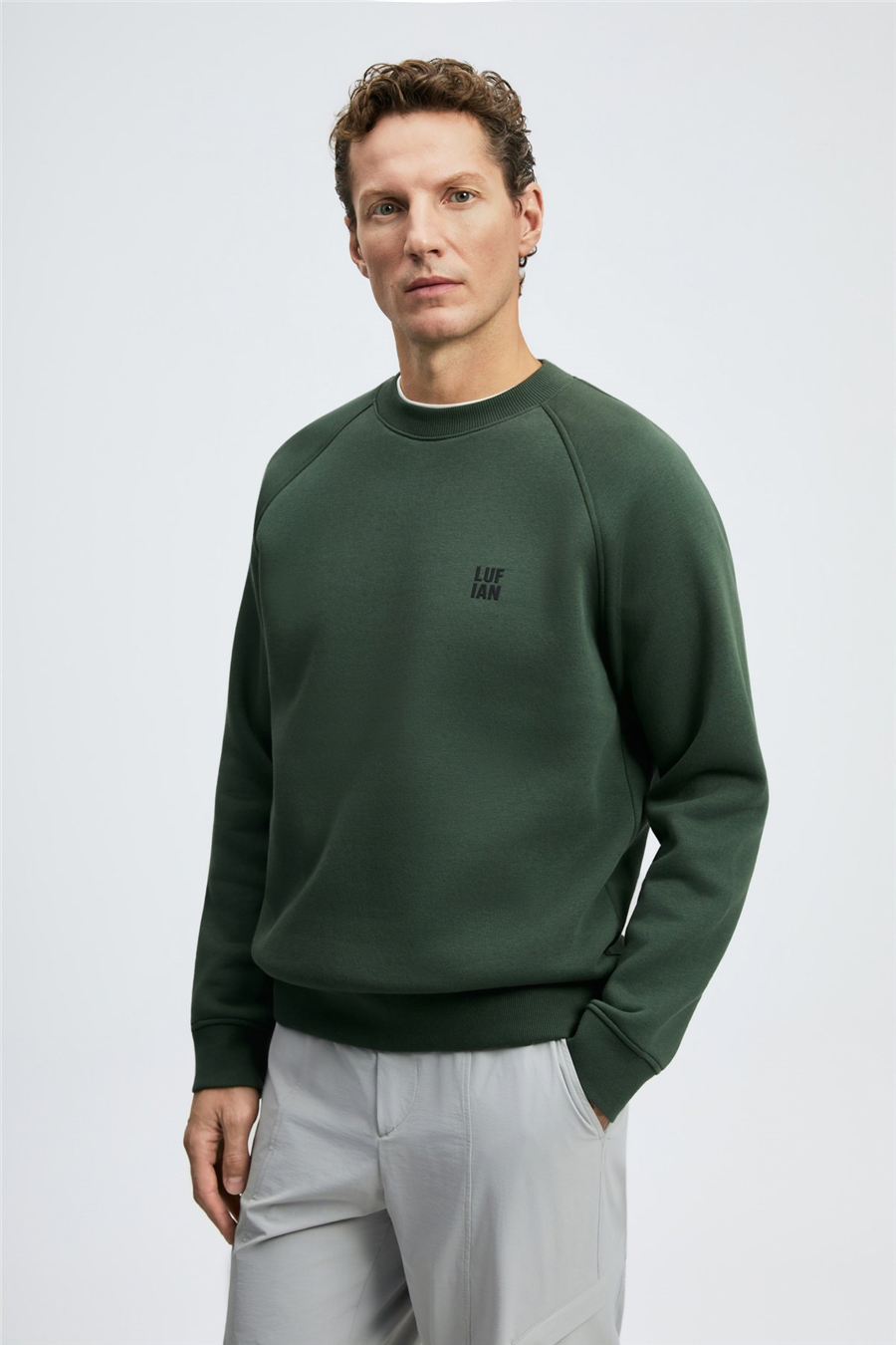 Lufian 112030193 Blake Erkek Sweatshirt Yeşil