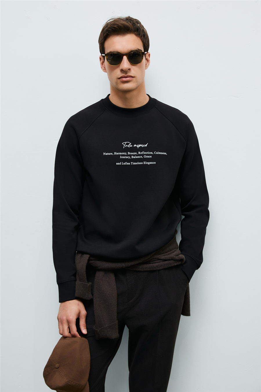 Lufian 112030199 Cole Erkek Sweatshirt Siyah