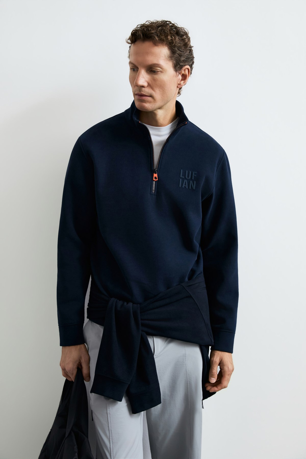 Lufian 112030213 Chase Erkek Sweatshirt Lacivert