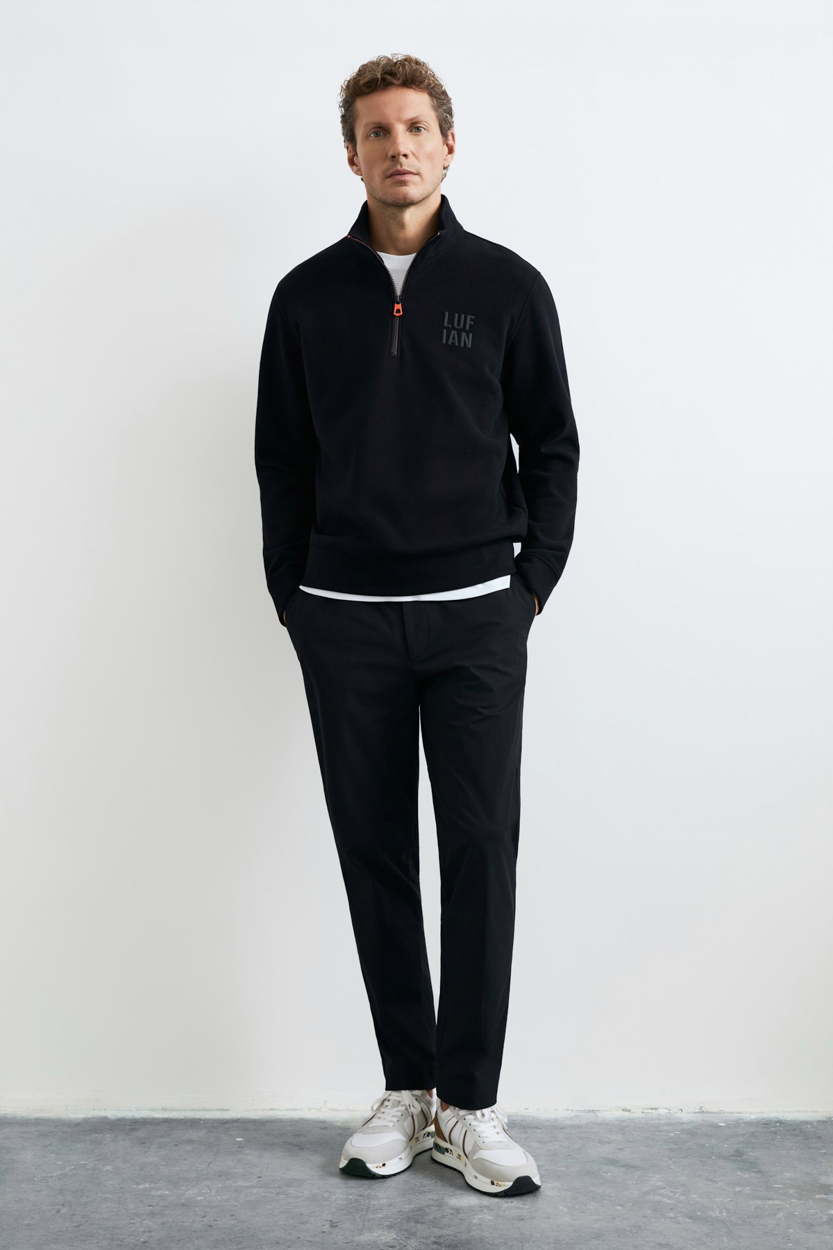 Lufian 112030213 Chase Erkek Sweatshirt Siyah