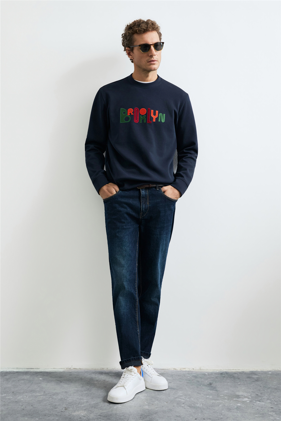 Lufian 112030262  Fınn Erkek Sweatshirt Lacivert