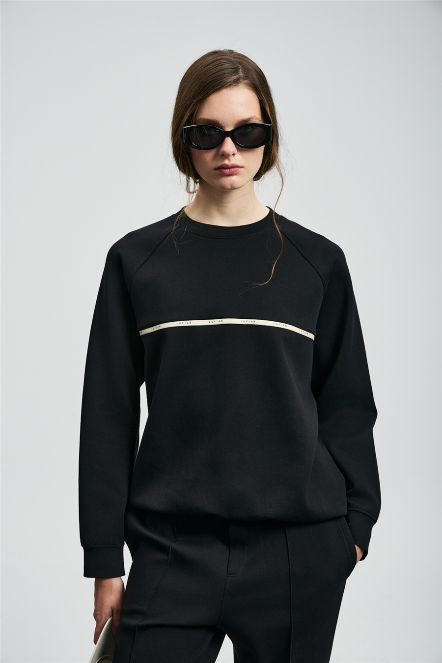 Lufian 122030019 Angelina Kadın Sweatshirt Siyah