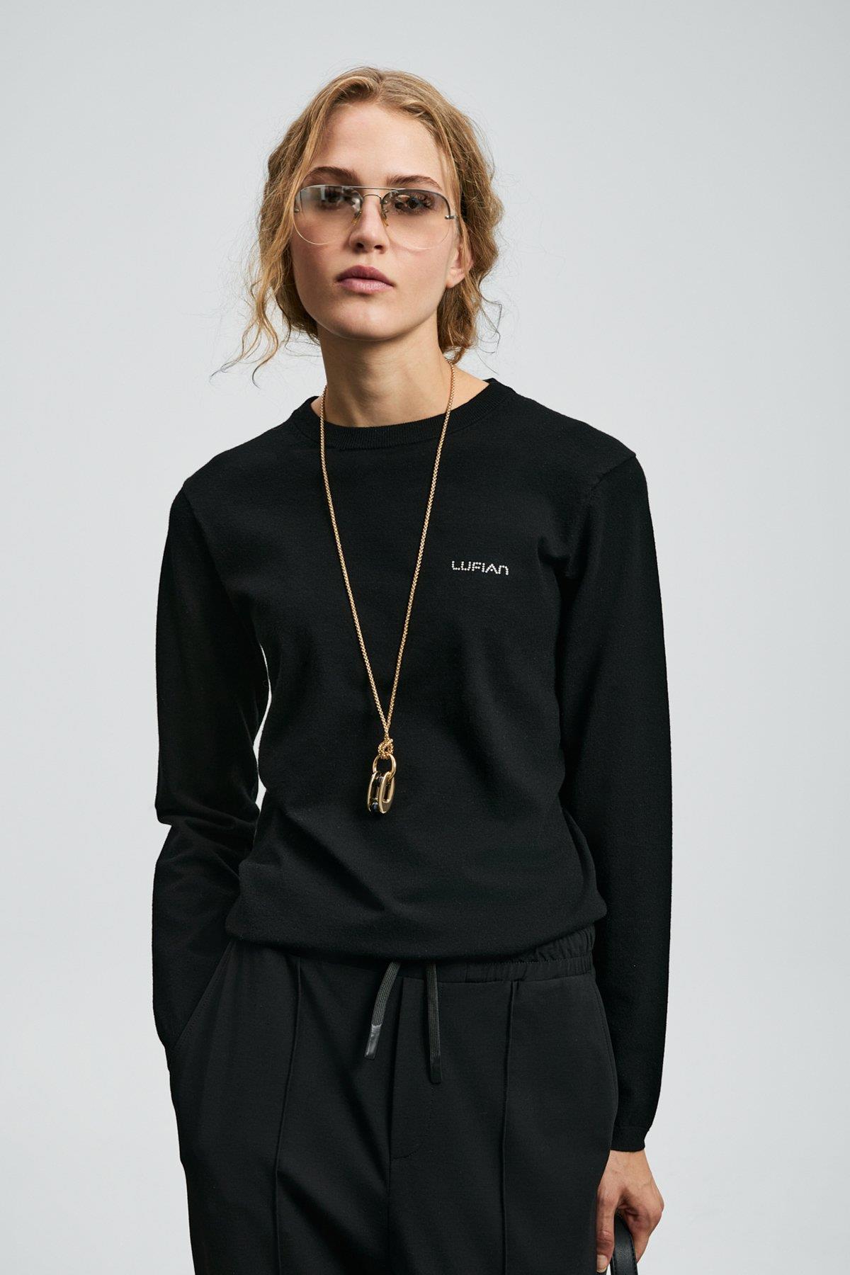 Lufian Hoper Kadın Kazak Siyah