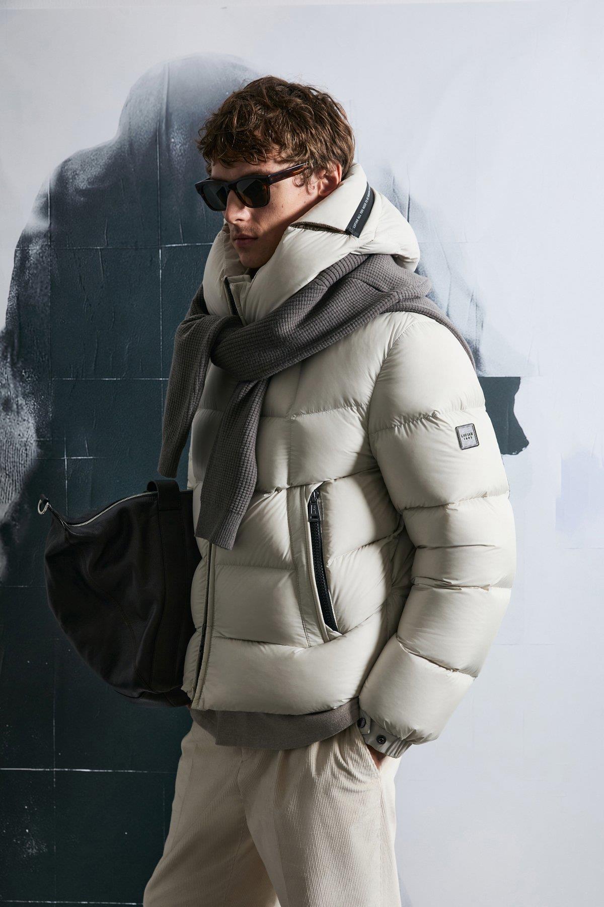 Lufian Jacop Kaz Tüyü Erkek Mont Taş