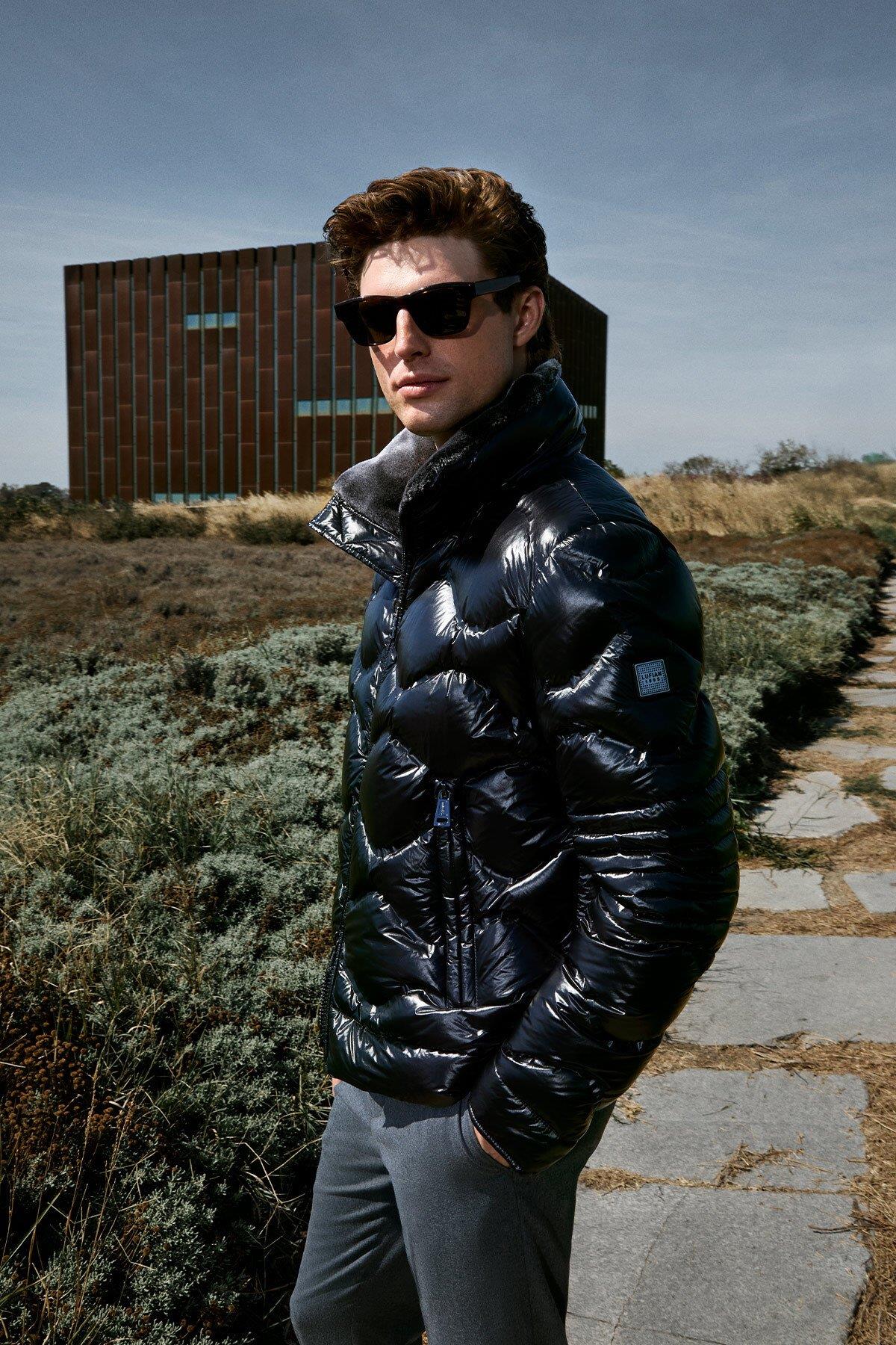 Lufian Roy Kaz Tüyü Erkek Mont Siyah