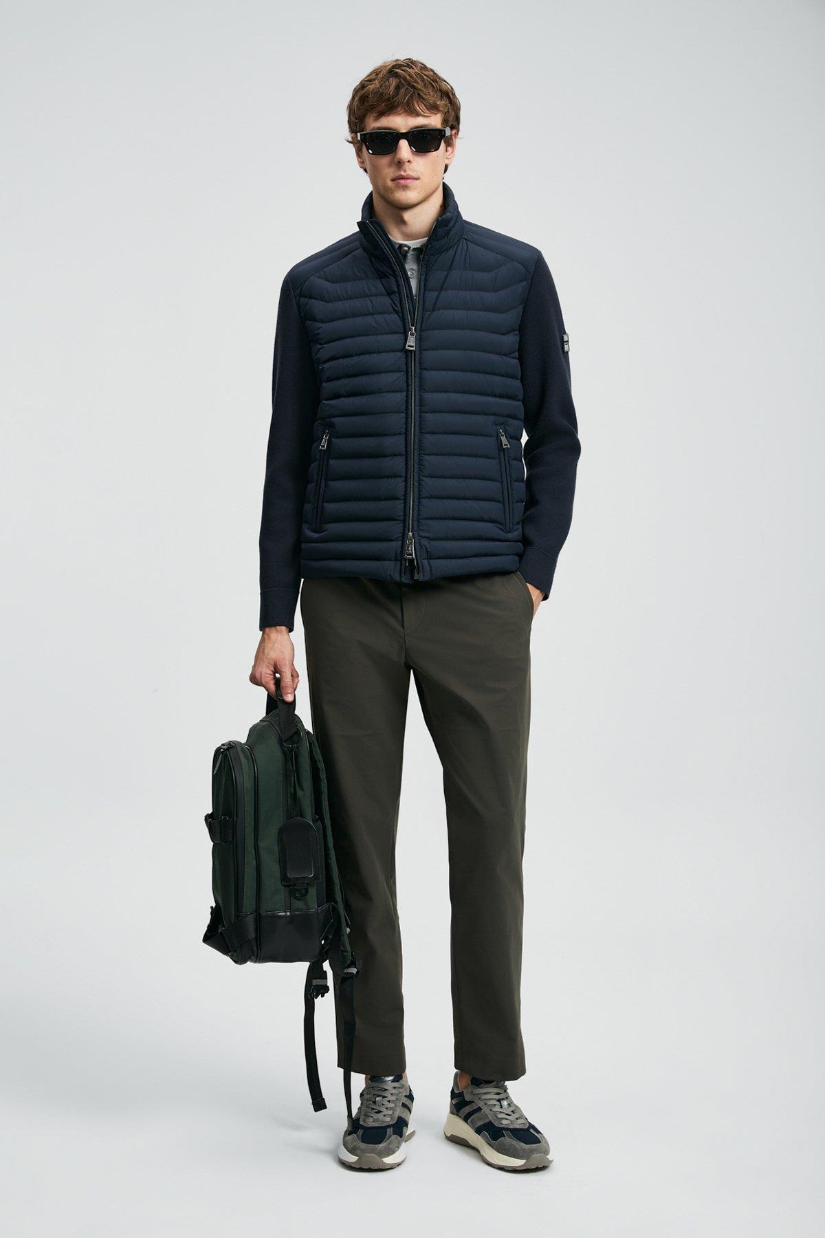 Lufian Sergıo Kaz Tüyü Erkek Mont Lacivert