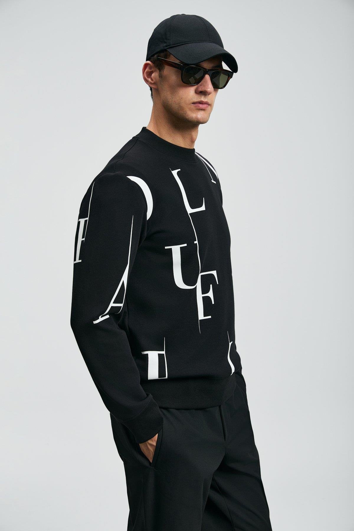 Lufian Tıffany Erkek Sweatshirt Siyah