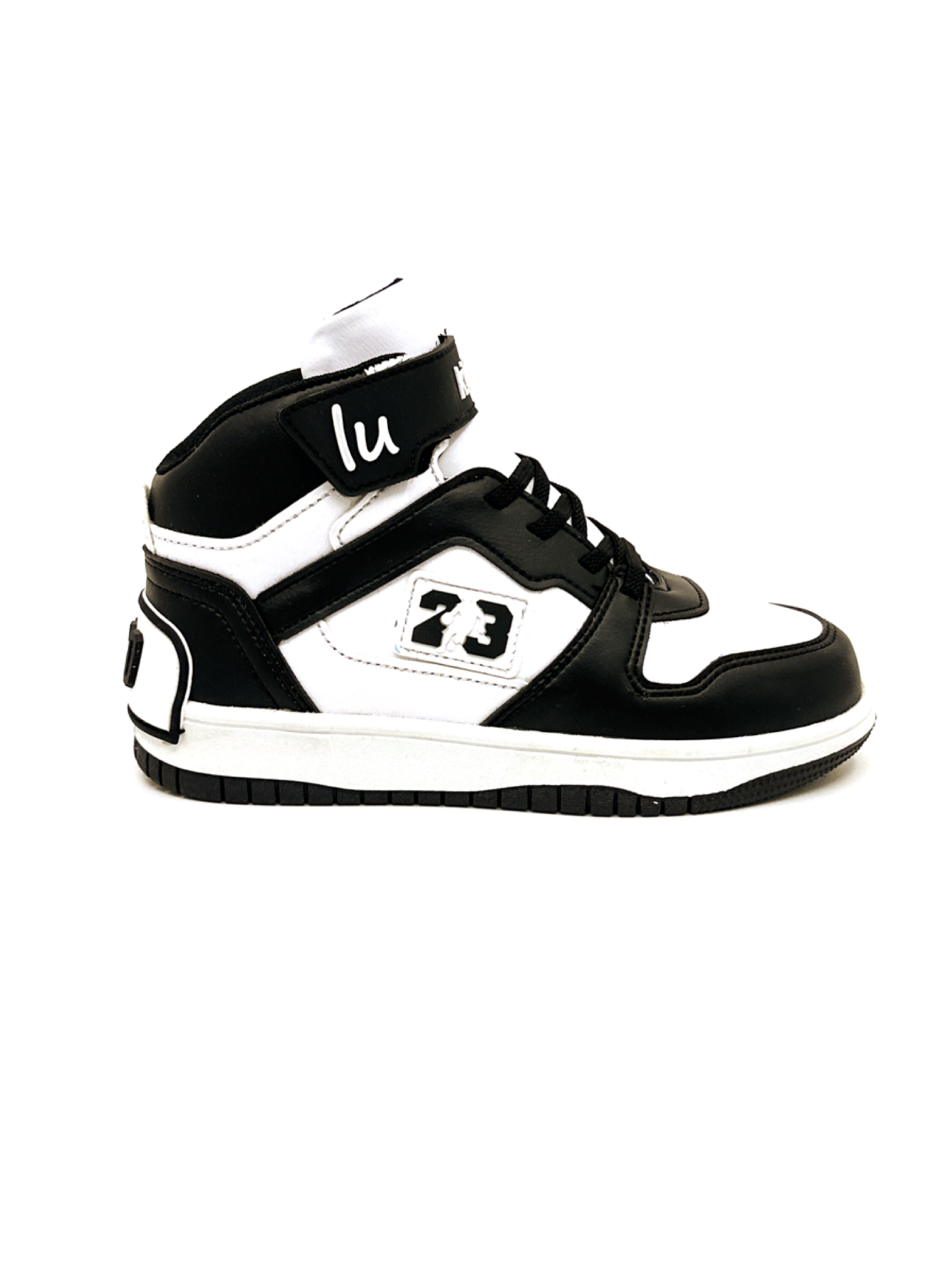 LUGO 2023 Siyah Beyaz Ortopedik Boğazlı Çocuk Sneaker Ayakkabı
