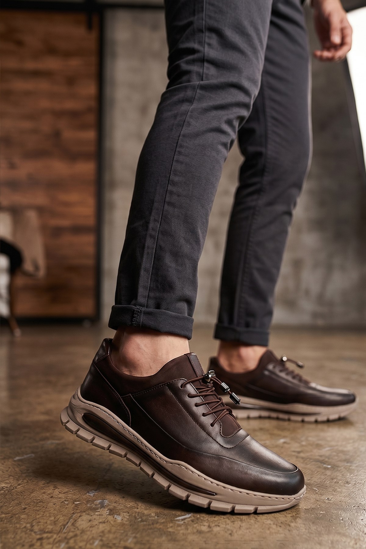 M.P. 262-5317 Erkek Casual Deri Ayakkabı Kahverengi