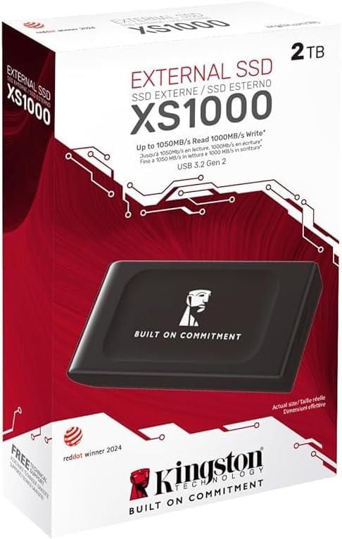 Kingston 2TB SXS1000/2000GA Taşınabilir SSD Bellek