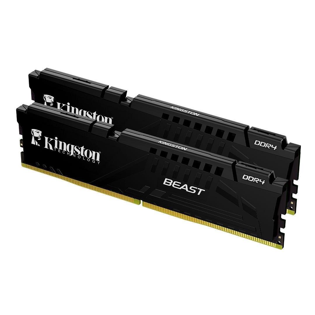 Kingston Beast Black 32GB 3200MT/s DDR4 CL16 DIMM (Kit of 2) KF432C16BBK2/32TR (2x16GB) Masaüstü Bellek