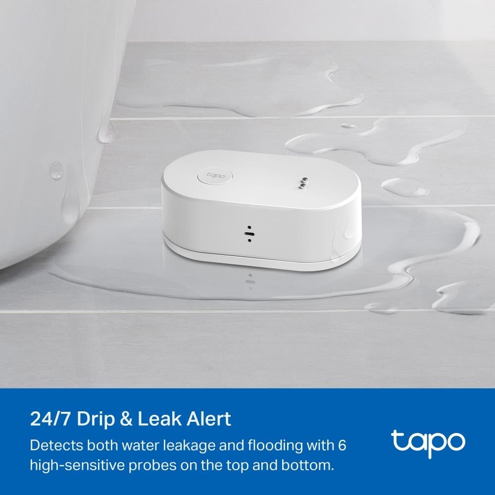 TP-LINK Tapo T300, Akıllı Su Sızıntı Algılama Sensörü, IP67 Su Geçirmez, Anlık Uygulama Bildirimi