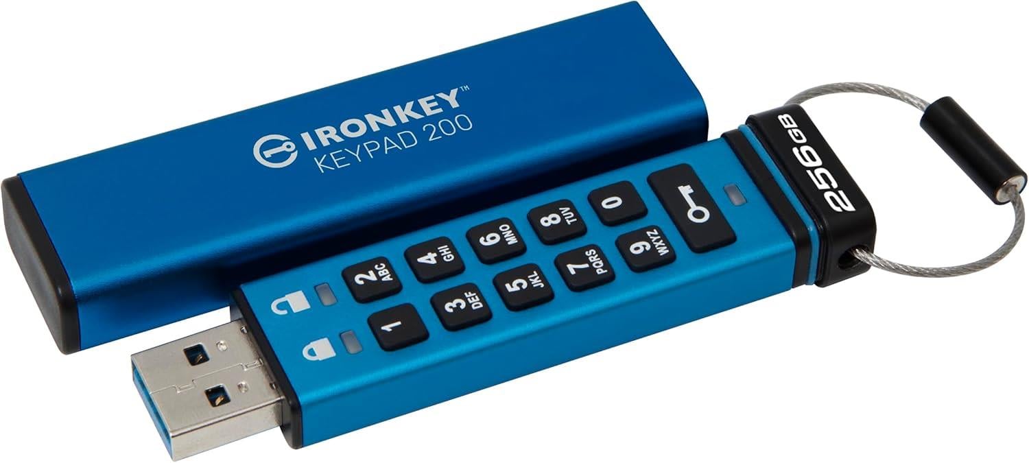 Kingston IronKey 256GB Keypad 200, FIPS 140-3 Taşınabilir Bellek - IKKP200/256GB