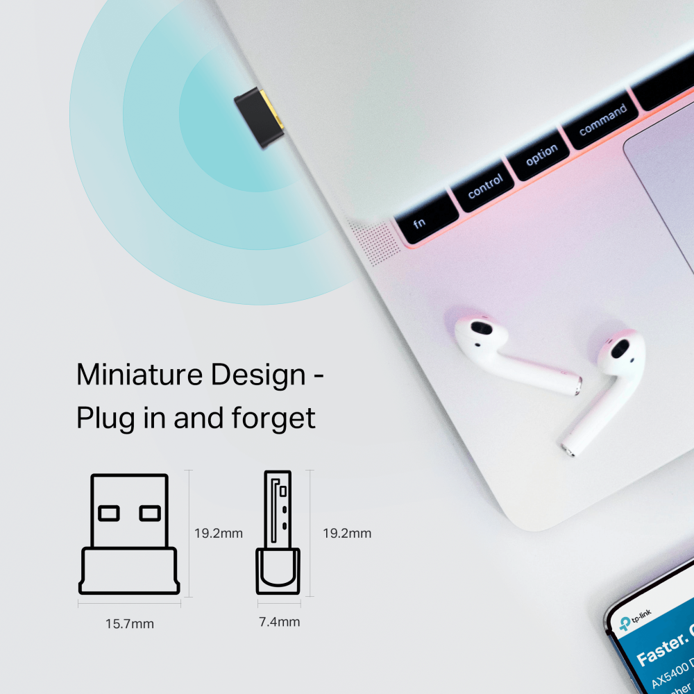 TP-Link Archer T2UB Nano, AC600 Nano Wi-Fi Bluetooth 4.2 USB Adaptör