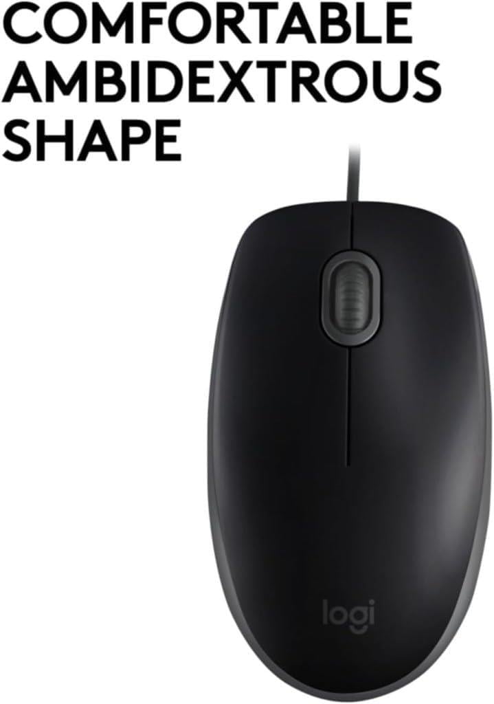 Logitech B110 Siyah Silent (Sessiz) Kablolu Optik USB Mouse  910-005508