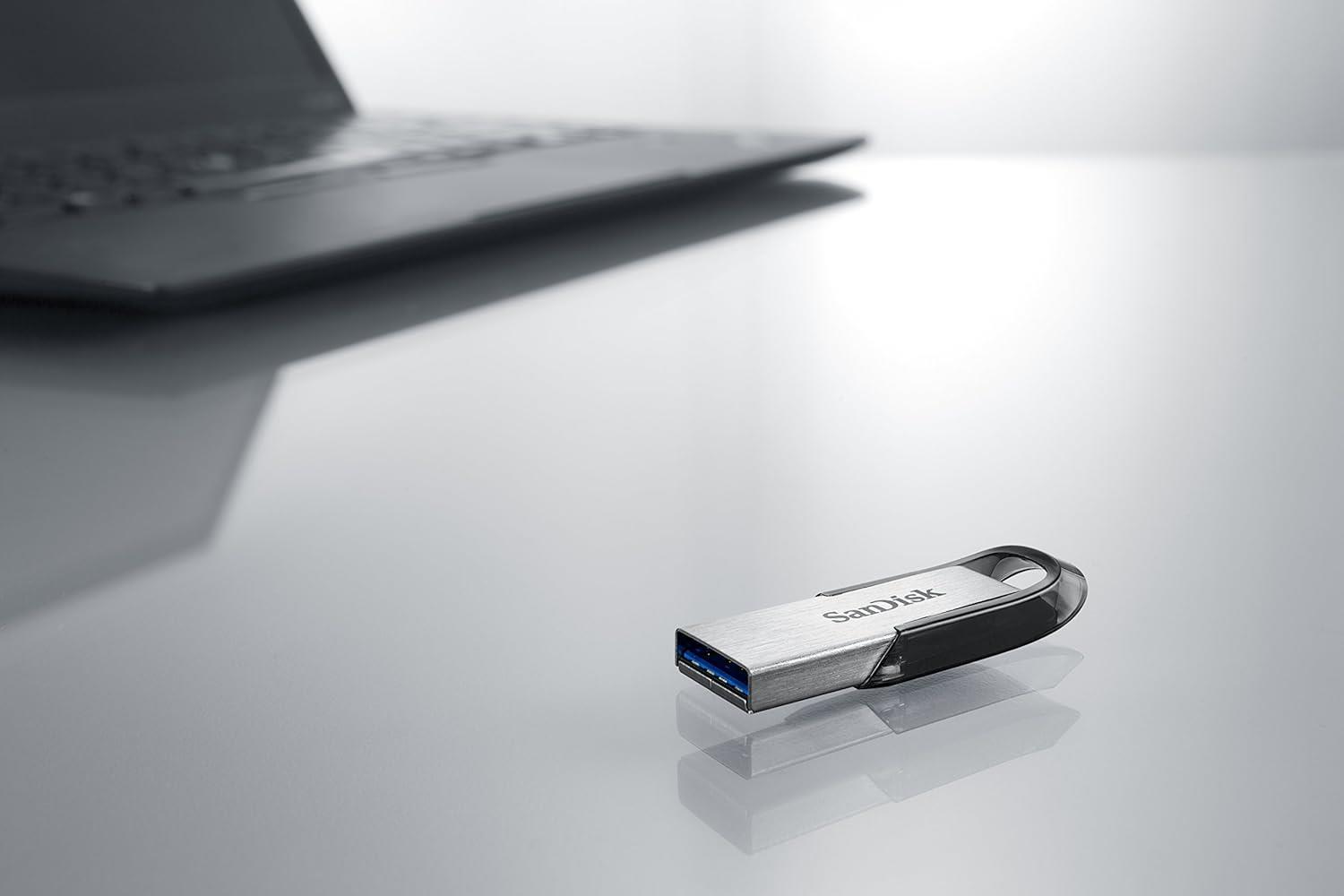 SanDisk 128GB Ultra Flair Metal 3.0 USB Flash Bellek Black SDCZ73-128G-G46