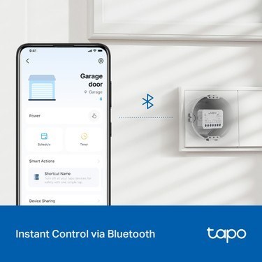 TP-Link Tapo S110E | Akıllı Wi-Fi Switch Röle Modülü | Kuru ve Islak Kontak Modu | Matter Sertifikalı | Enerji Izleme ve Üretim Takibi