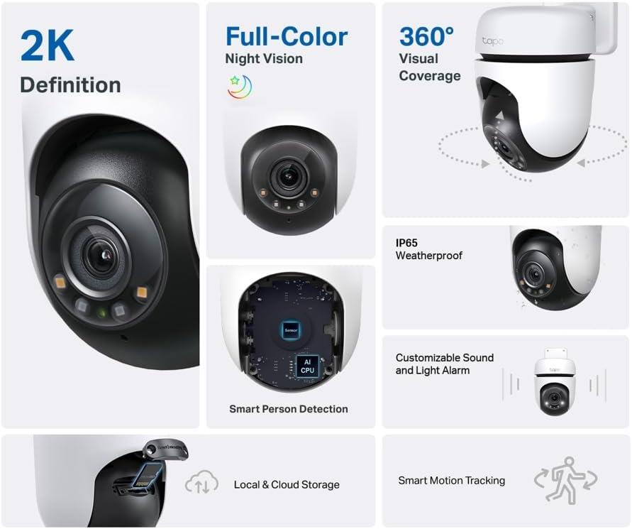 TP-LINK Tapo C510W, 2K Dış Mekan Wi-Fi Güvenlik Kamerası
