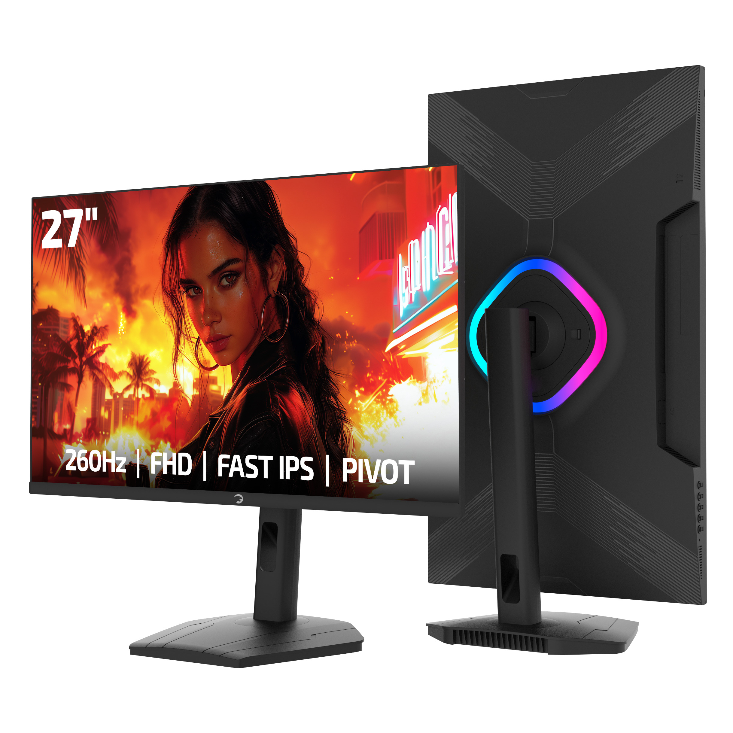 Gamepower Lunis L60 27 280Hz 0.5ms Fast IPS Fhd Rgb Pivot Gaming Monitör