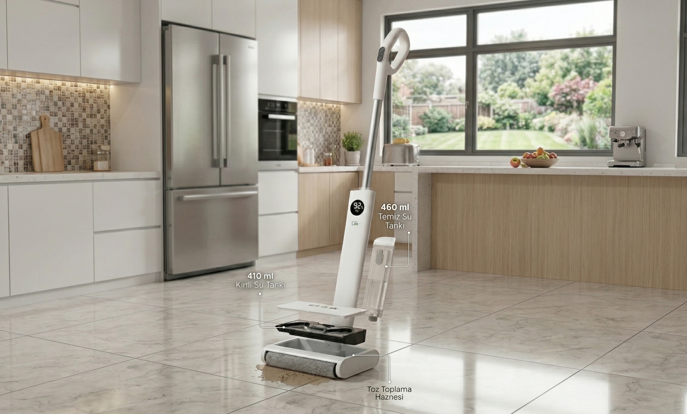 Eo-Tech DW200 Kablosuz Şarjlı Mop