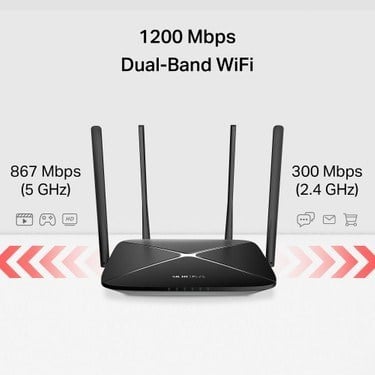 Mercusys MB430-DSL | AC1200 Gigabit Vdsl/adsl Modem Router | 350 Mbps Süper Vdsl (Profil 35B) | Fiber Uyumlu