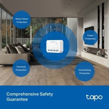 TP-Link Tapo S110E | Akıllı Wi-Fi Switch Röle Modülü | Kuru ve Islak Kontak Modu | Matter Sertifikalı | Enerji Izleme ve Üretim Takibi