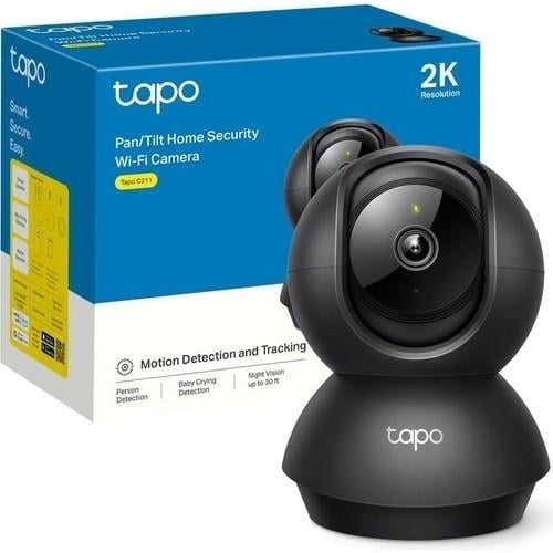 Tp-Link Tapo C211 2k 3mp Yatay ve Dikey Ev Güvenliği Wi-Fi Kamerası + Kioxia 64GB Exceria Micro Sdxc