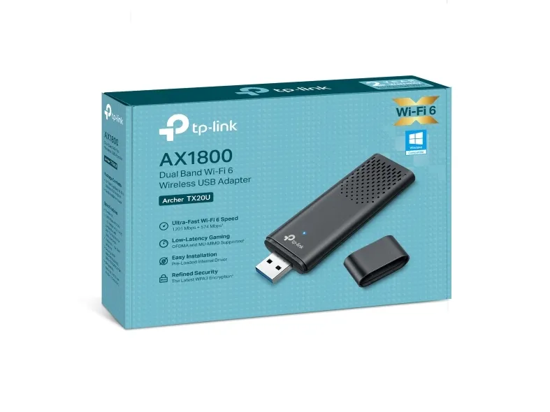 TP-Link Archer TX20U AX1800 Dual Band Wi-Fi 6 USB Adaptör