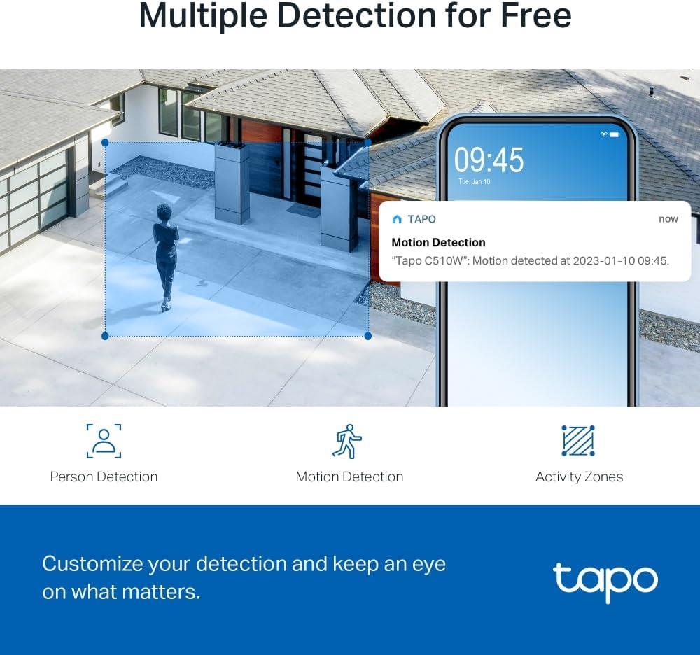 TP-LINK Tapo C510W, 2K Dış Mekan Wi-Fi Güvenlik Kamerası