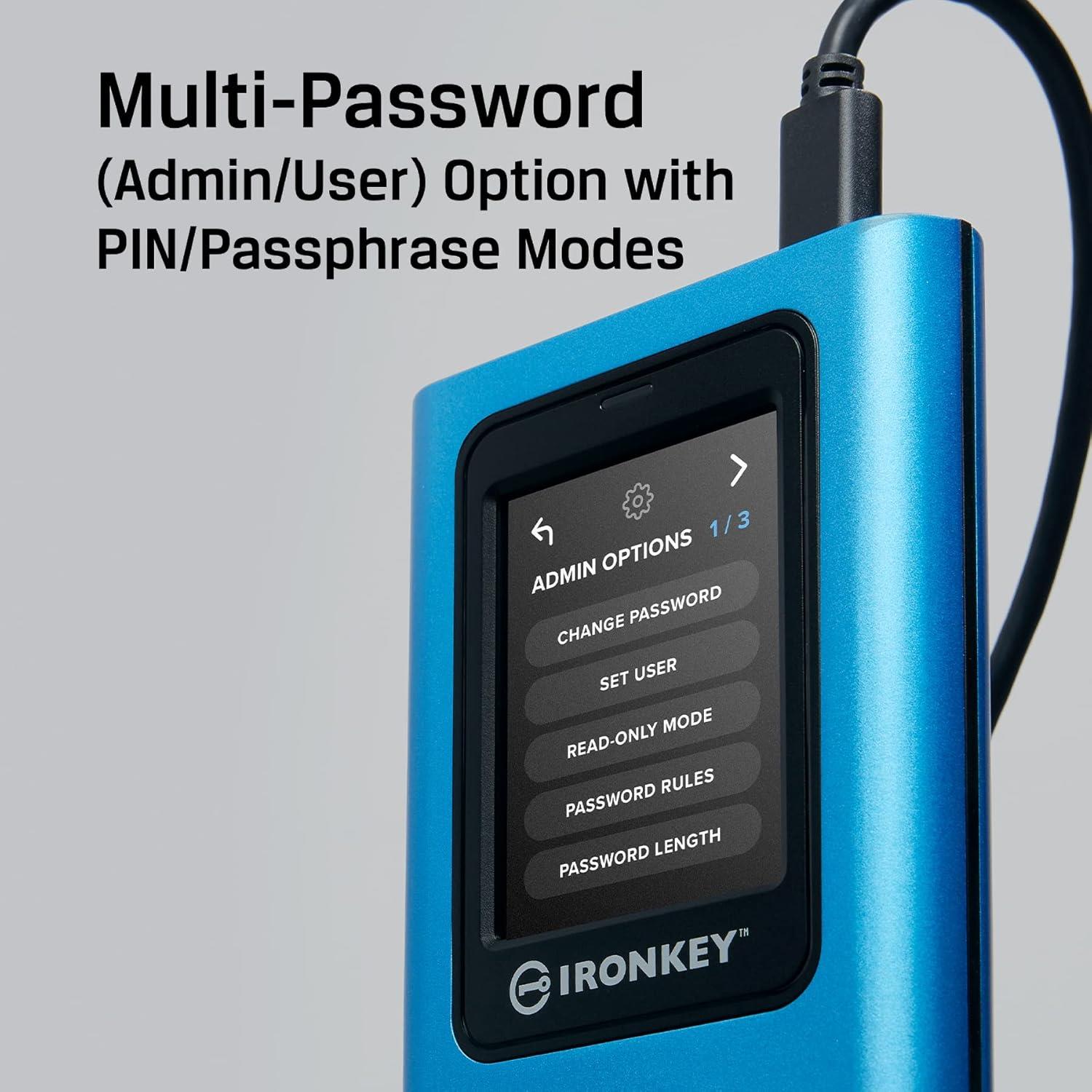 Kingston Ironkey Vault Privacy 960GB 80 Xts-Aes 256-BIT Şifreli Harici SSD - IKVP80ES/960G