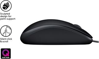Logitech B110 Siyah Silent (Sessiz) Kablolu Optik USB Mouse  910-005508