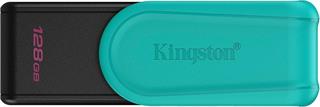 Kingston DataTraveler Exodia S USB Bellek - 128GB - USB 3.2 Gen 1 - USB Tip A - Siyah/Turkuaz