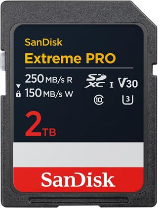 SanDisk Extreme Pro 2TB 250/150MB/S Sdxc V30 Uhs-I U3 Hafıza Kartı SDSDXXD-2T00-GN4IN