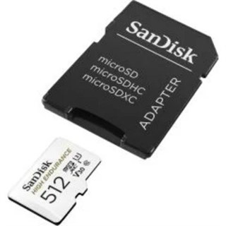 Sandisk High Endurance 512GB 100/40MB/S Microsdxc C10 V30 Adaptörlü Hafıza Kartı