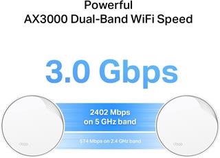TP-Link Deco X50-PoE(2-pack), AX3000 PoE Destekli Tüm Ev Mesh WiFi 6 Sistemi