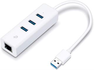 TP-LINK UE330, USB 3.0 3-Port Hub ve Gigabit Ethernet Adaptör