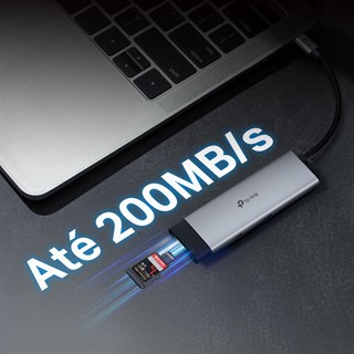 Tp-Link UH7021C Usb-C 7’si 1 Arada Hub 4K@60Hz Hdmı, 100W Pd, 3× USB 3.0, Sd & Microsd Uhs-I Dönştrc