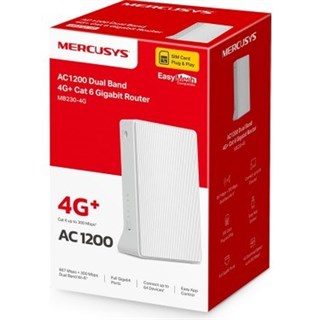 Mercusys MB230-4G | AC1200 Mbps 4G LTE Router | CAT-6 Destekli | SIM Kart Girişli | 2 Ethernet